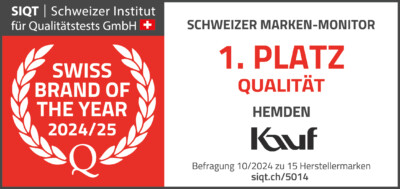 Swiss Brand of the Year 2024/25 - 1. Platz Qualtiät